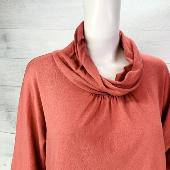 J Jill Womens Cowl Neck Sweater Cotton Modal Salmon Pink Pull Over Size S - Picture 5 of 14